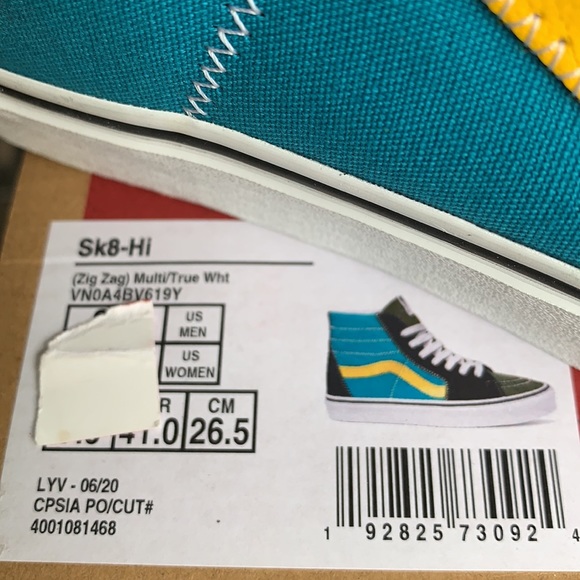 VANS SK8-HI ZIG ZAG MULTI/TRUE WHITE WMNS - Picture 14 of 14